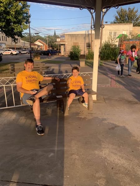 National Night Out - Father-Son Enjoying Festivities 