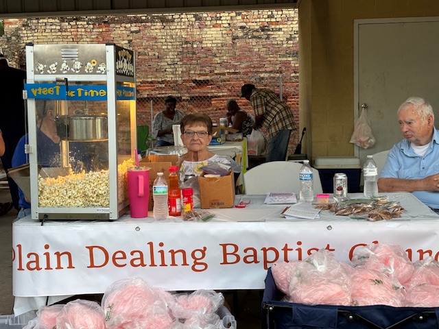 Plain Dealing Baptist Church table