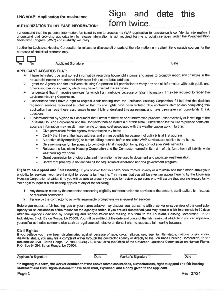 Weatherization Assistance Program Application page 4